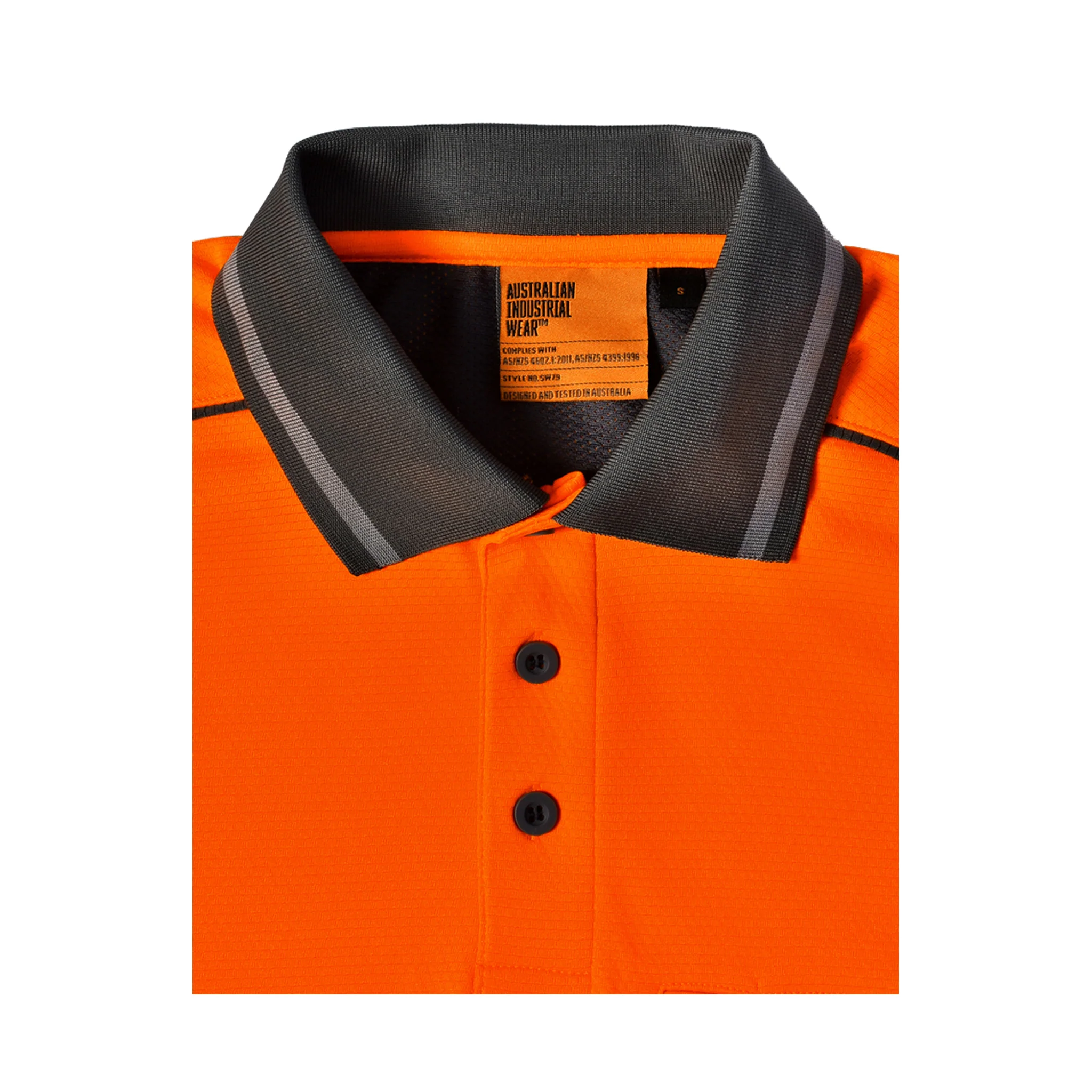 AIW Hi Vis Bamboo Charcoal Vented Polo - Image 4