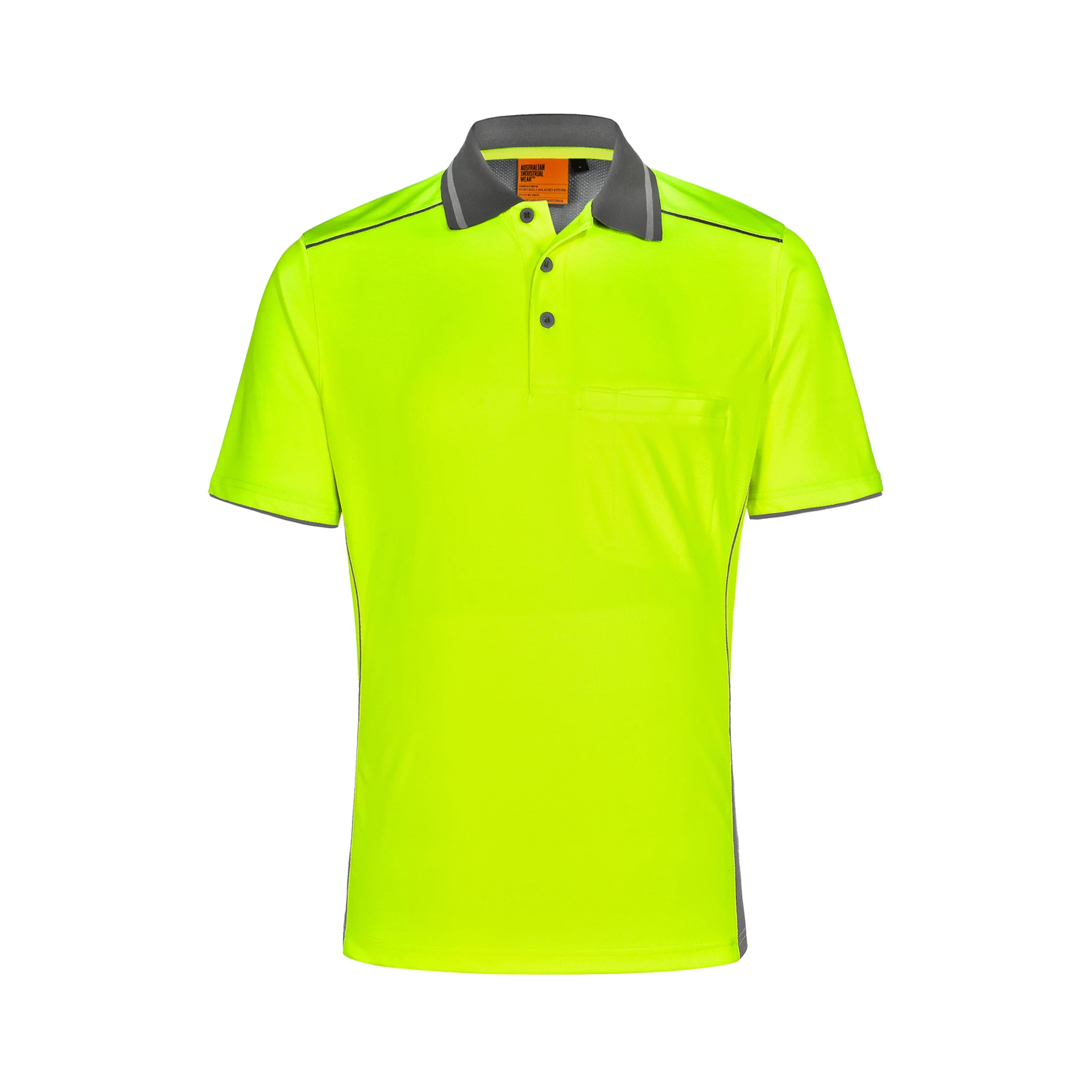 AIW Hi Vis Bamboo Charcoal Vented Polo - Image 5