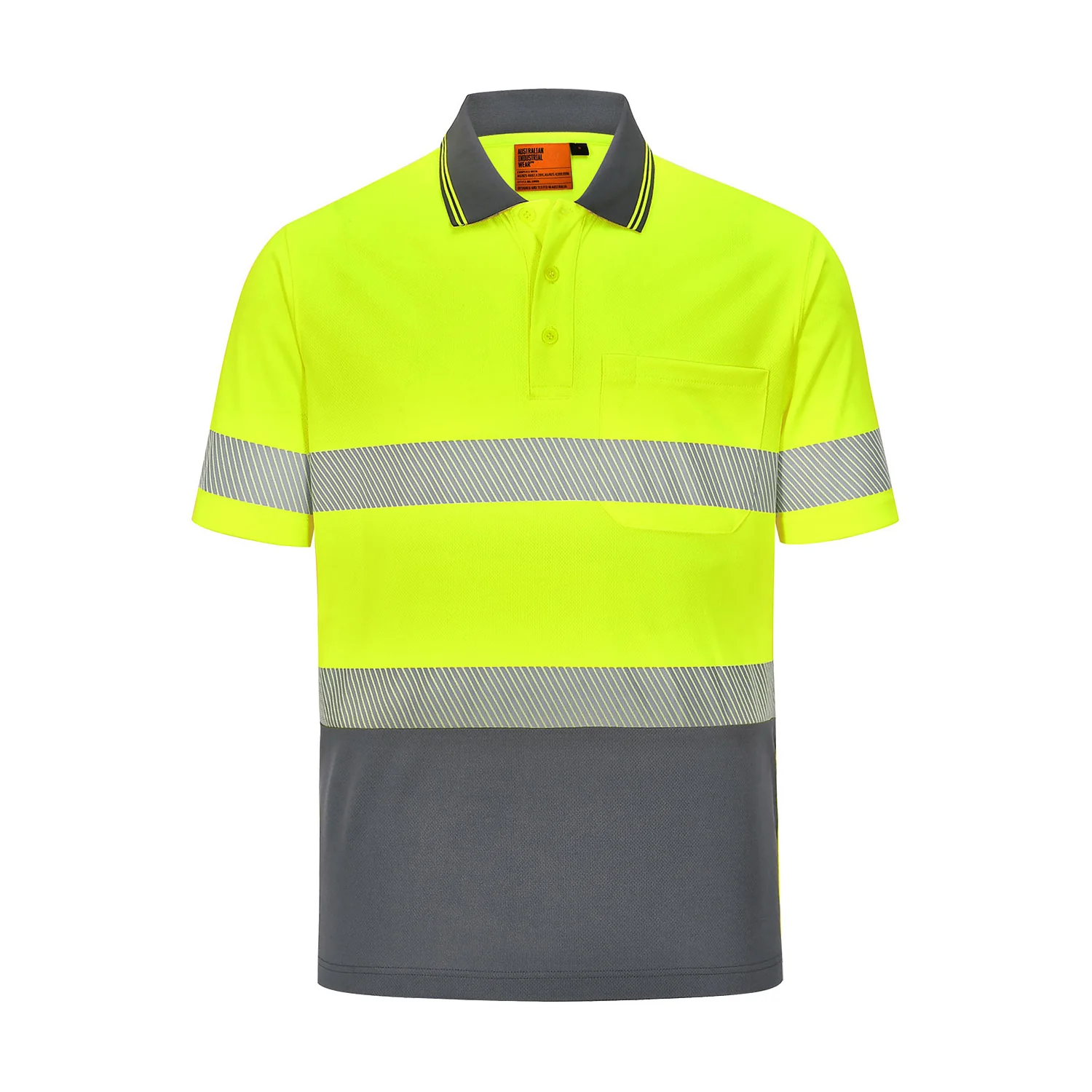 AIW Unisex Cooldry Segmented Tape S/S Polo - Image 5