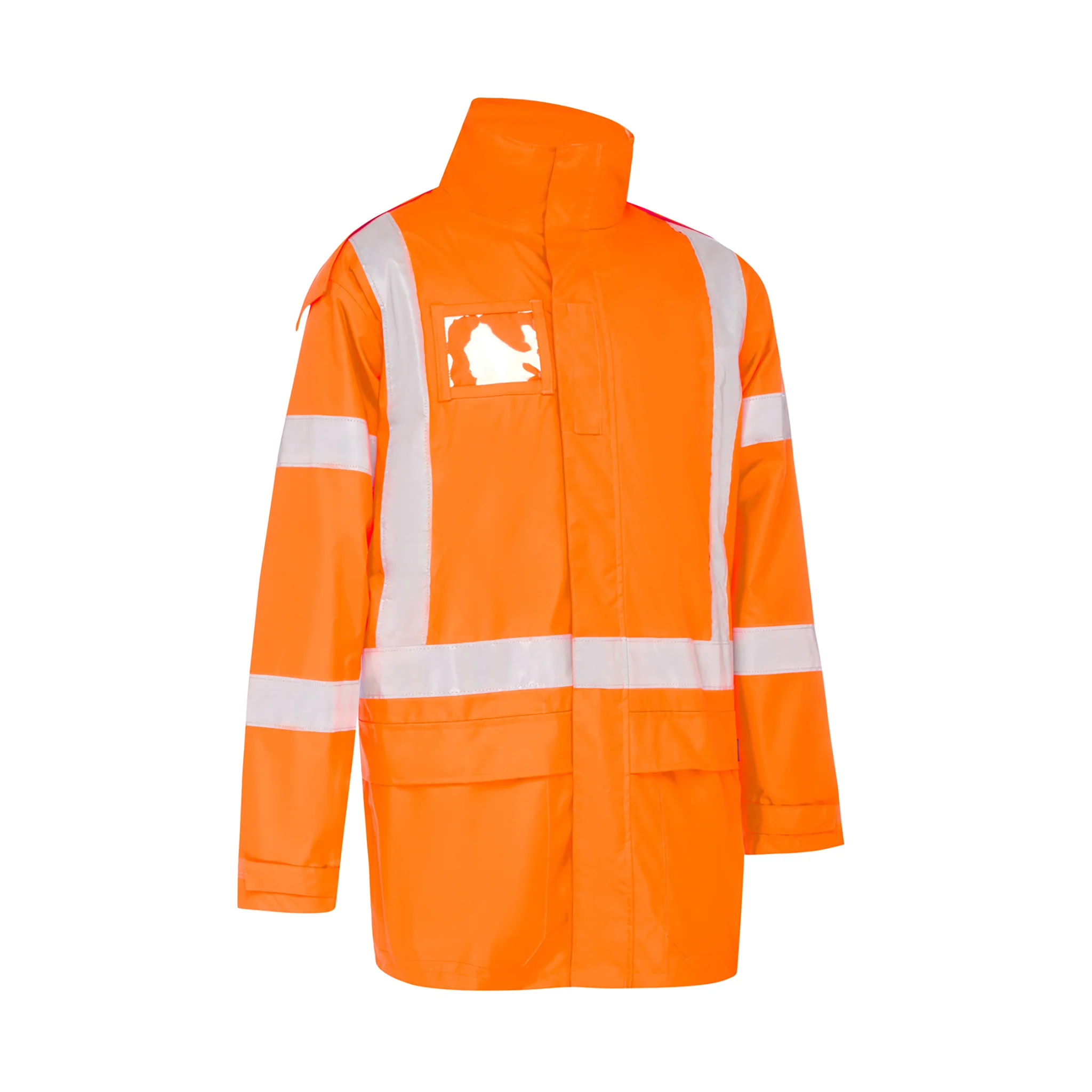 Bisley Taped Hi Vis X-Taped Night Rain Shell Jacket - Image 3