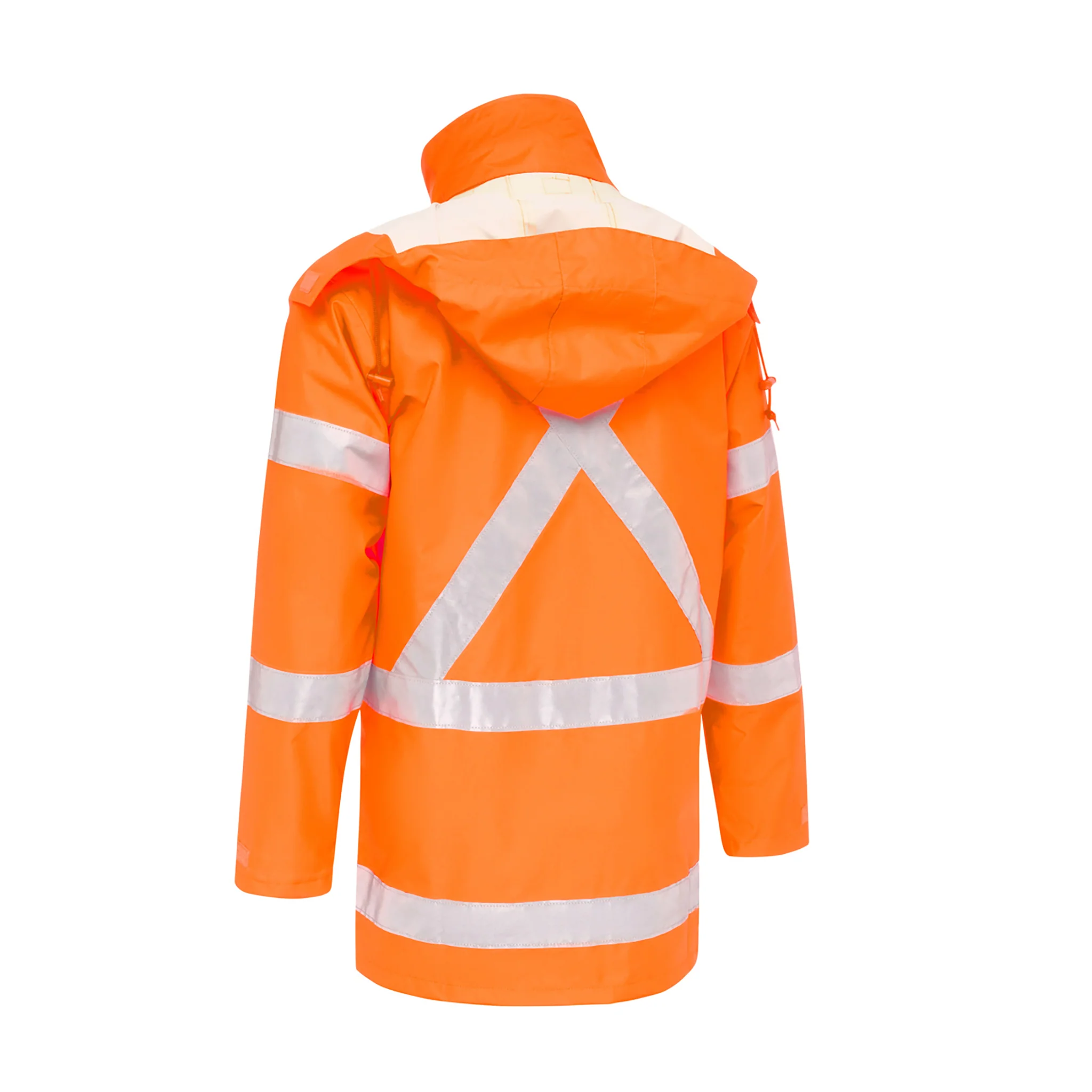Bisley Taped Hi Vis X-Taped Night Rain Shell Jacket - Image 4