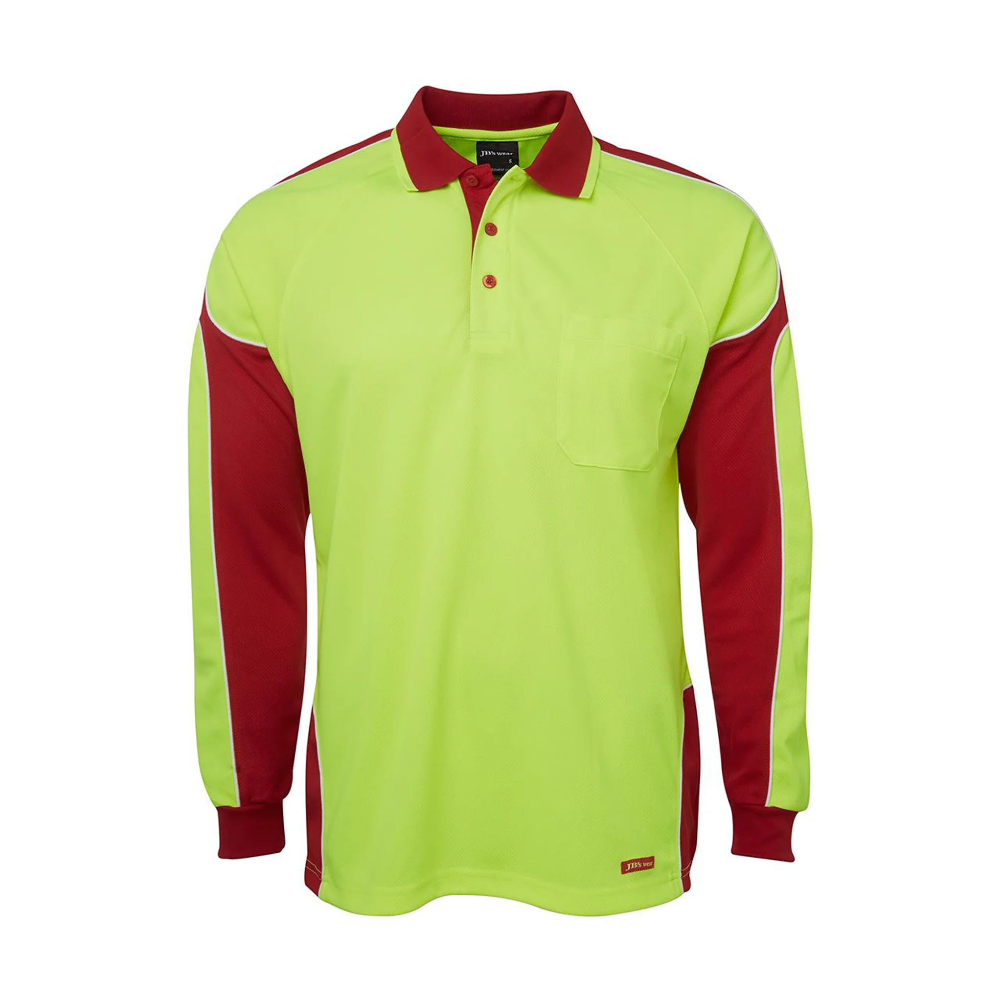JB's Wear Hi Vis L/S Arm Panel Polo - Image 3