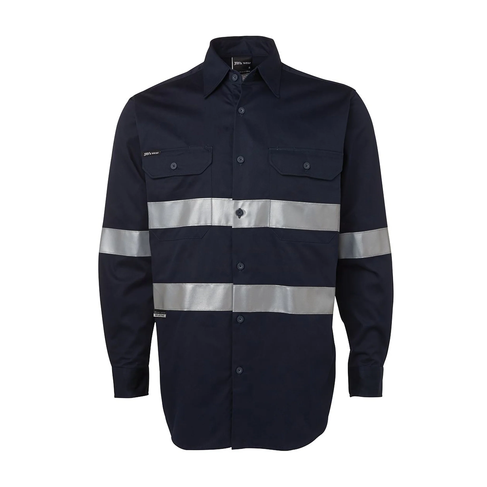 JB's Wear L/S 190g Work Shirt with Reflective Tape - Image 3