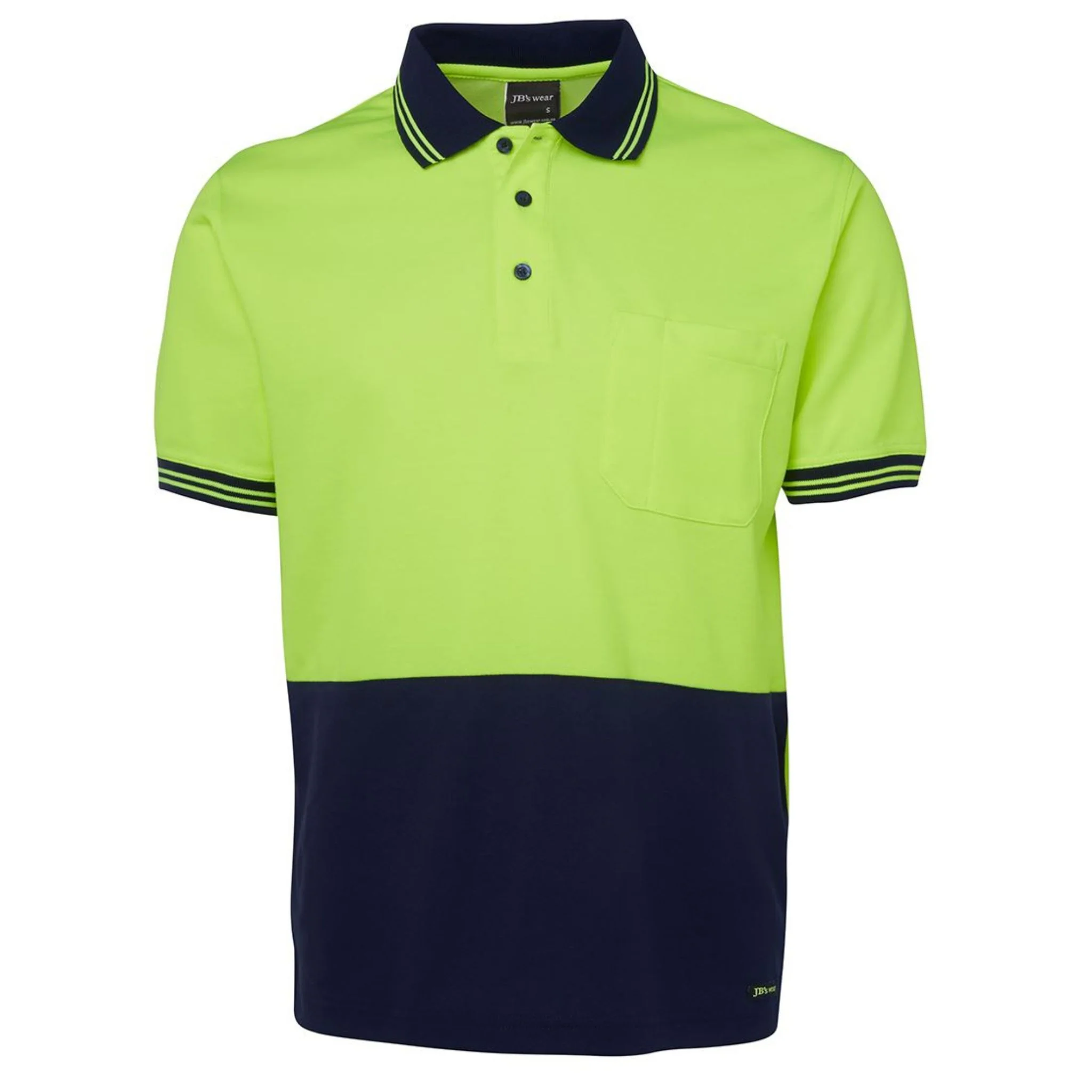 JB's Wear Hi Vis S/S Cotton Back Polo - Image 3