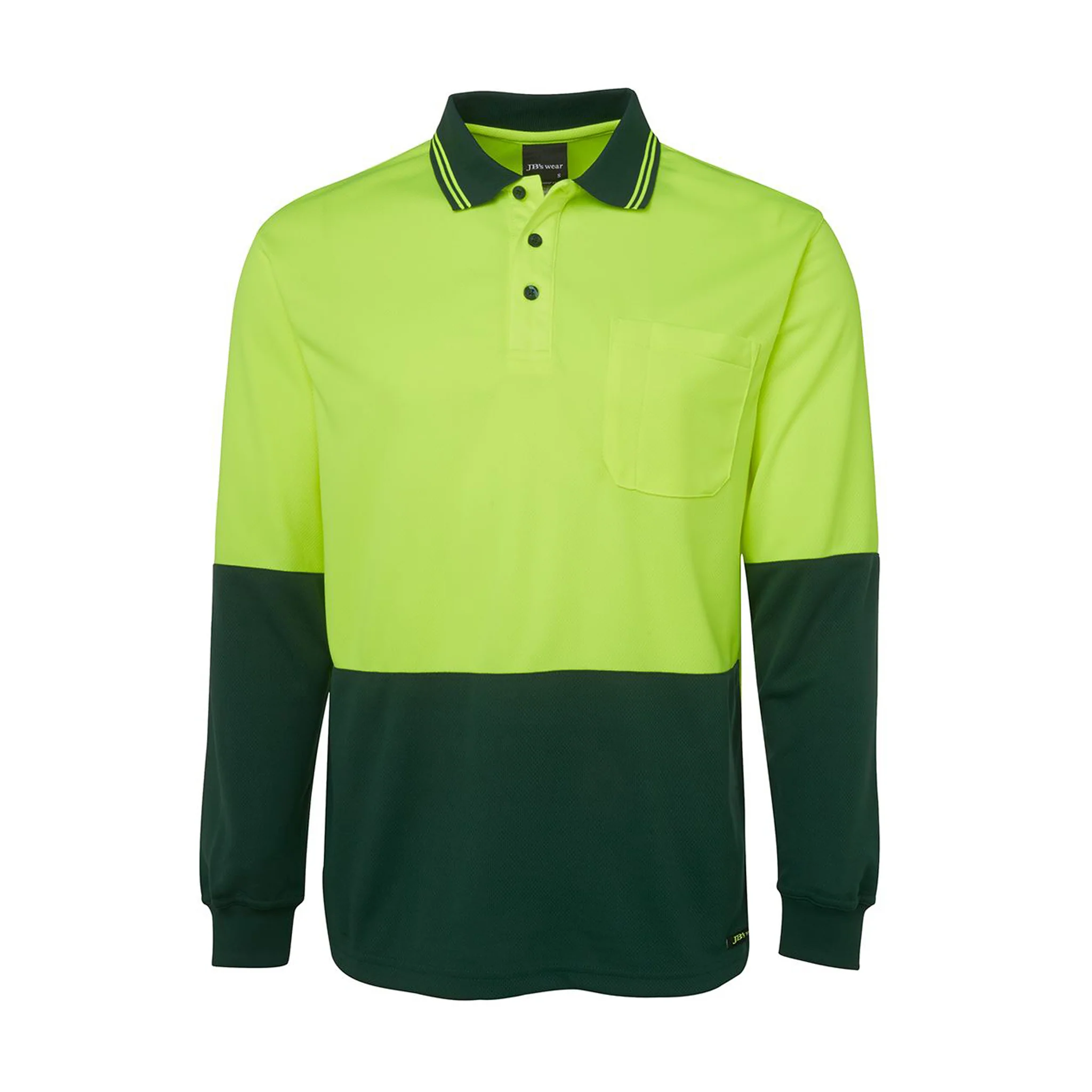 JB's Wear Hi Vis L/S Traditional Polo - Image 3