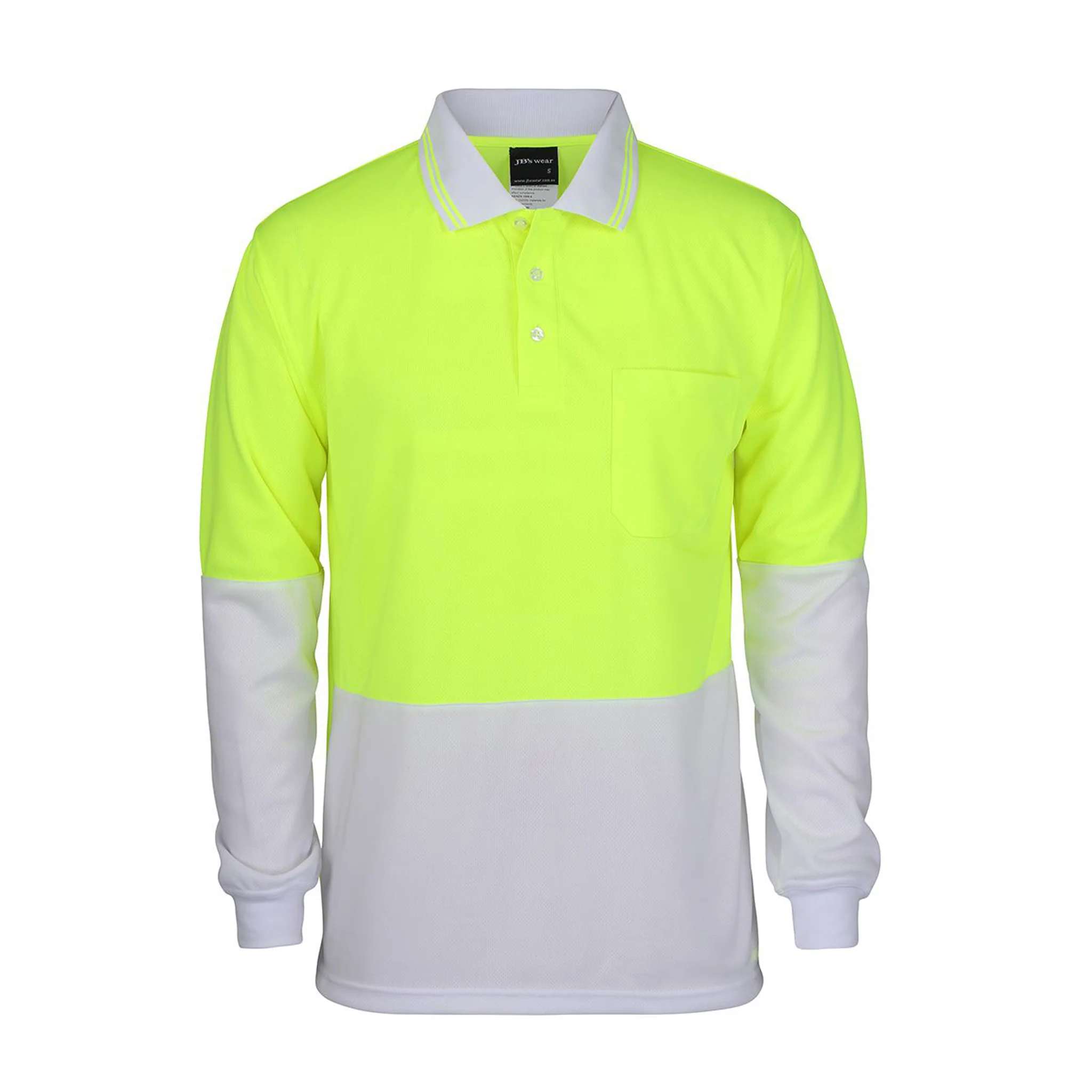 JB's Wear Hi Vis L/S Traditional Polo - Image 5