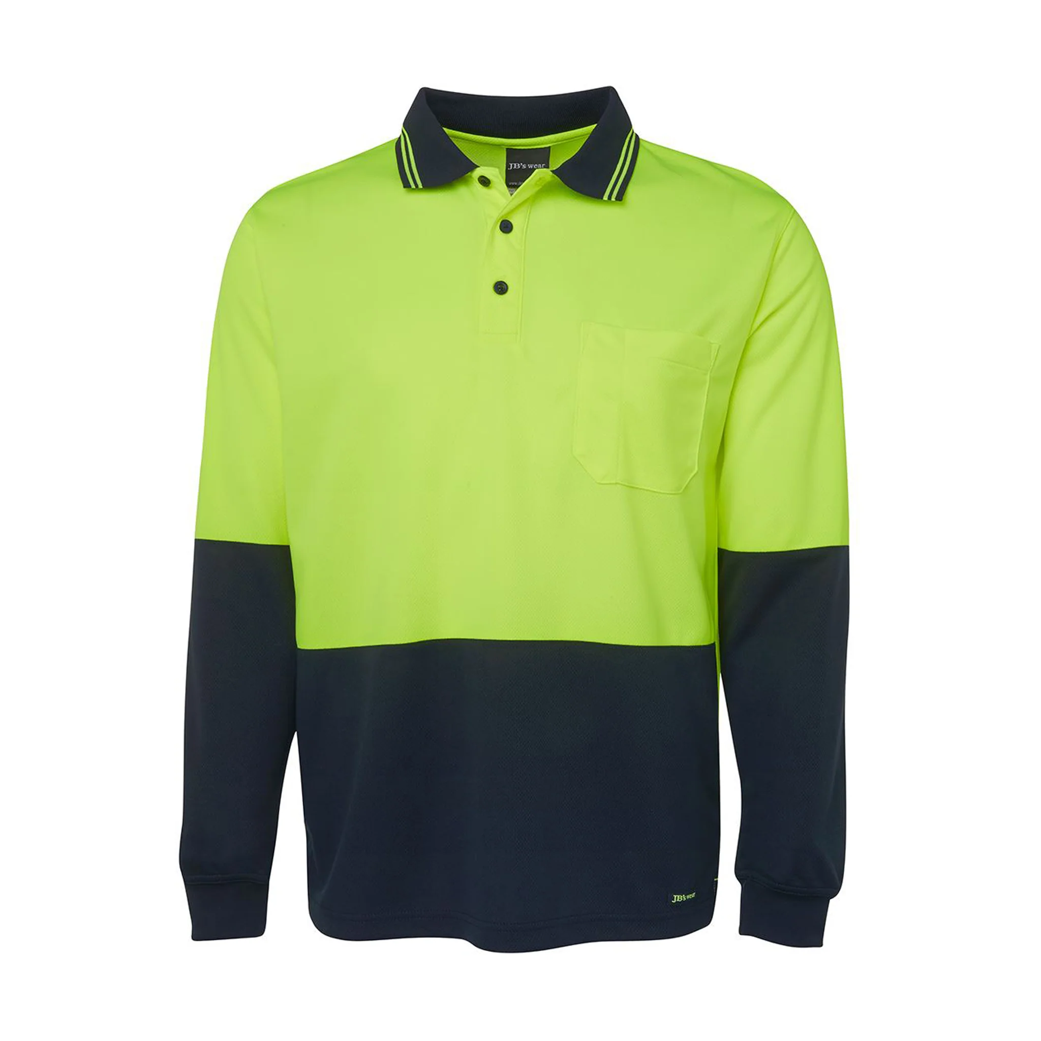 JB's Wear Hi Vis L/S Traditional Polo - Image 7